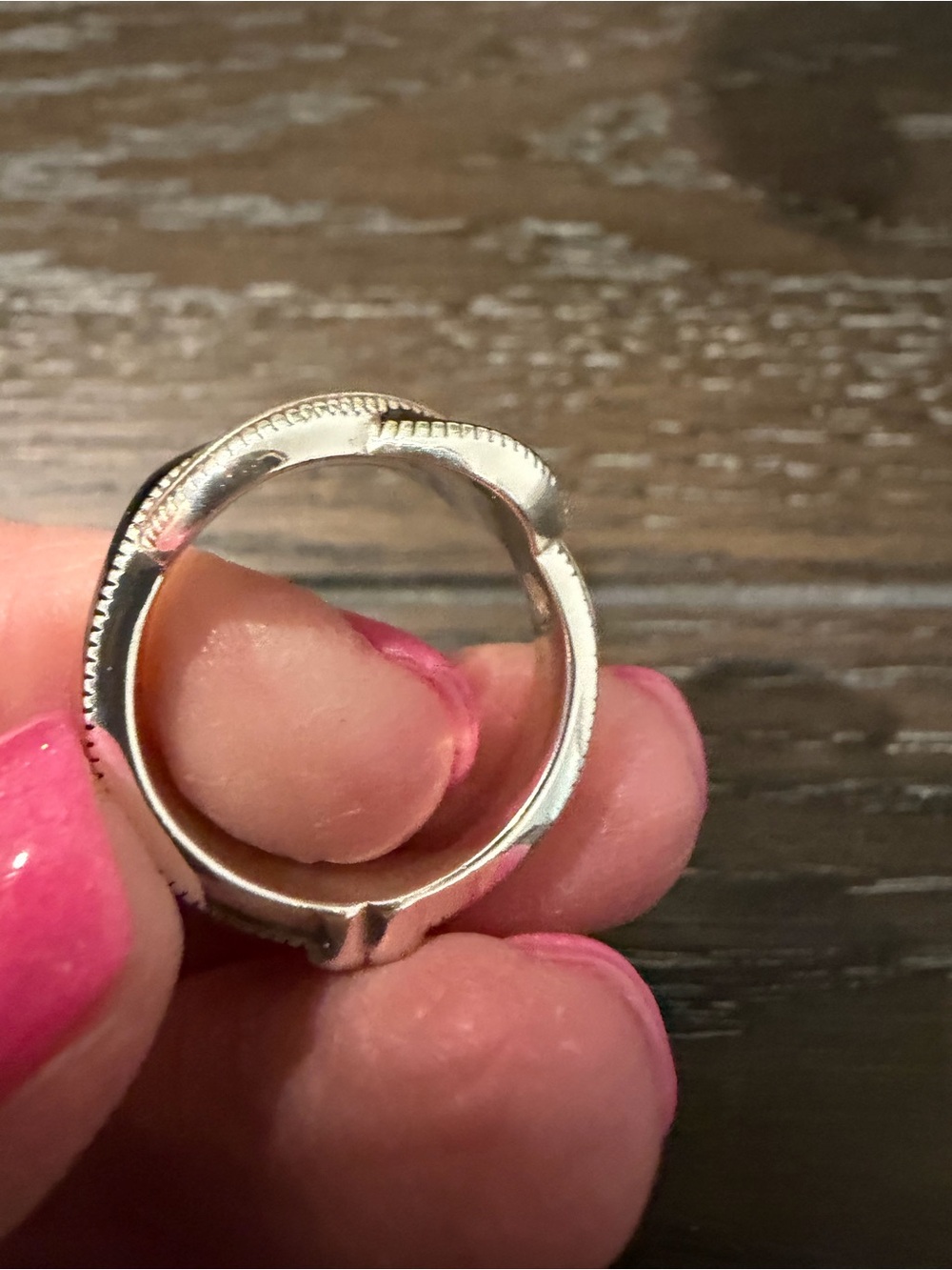Brighton Black and Silver Interlocking Beaded Ring - Picture 3 of 4